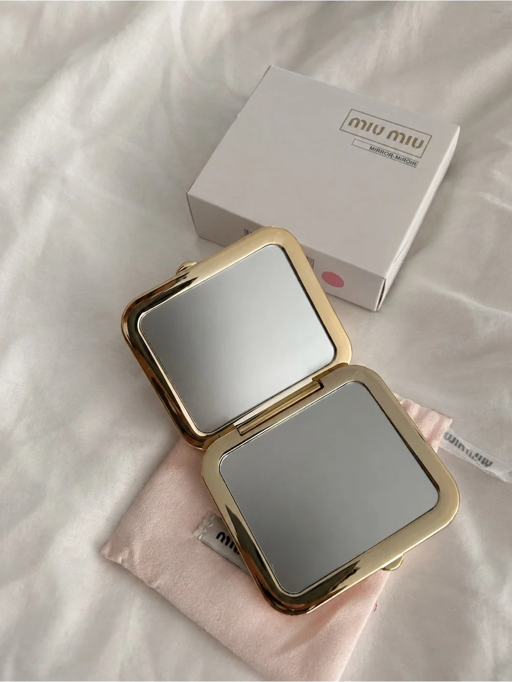 Miu Miu Pink Compact Mirror